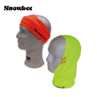 【Snowbee 司諾比】銀離子抗UV多功能雙色頭巾(高爾夫球防曬防風圍脖.吸濕排汗.防曬運動領巾 面罩 .自行車)