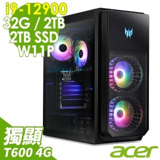 【Acer 宏碁】PO5-640 i9-12900/32G/2TSSD+2TB/T600 4G/W11升級W11P(12代i9十六核心電腦)