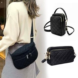 10438465 OL 【吉豐洋行】買一送一任選2款 小香風菱格防潑水斜背包/肩側包/手機包/胸包/晚宴包組合