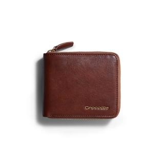 【Crocodile】短夾 9卡 壓釦零錢 Naturale 4系列-0103-10601-鱷魚皮件-原廠公司貨(男生皮