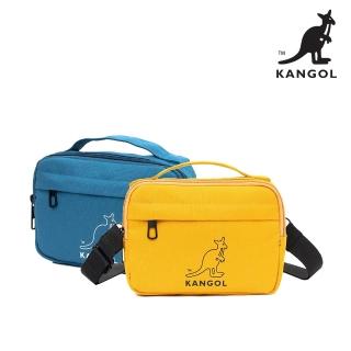 【KANGOL】袋鼠 翻糖塗鴉側背小包(多色任選)