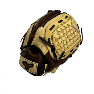 【MIZUNO 美津濃】少年用棒球手套 投手檔 約11吋 咖啡X卡其(312963 R)