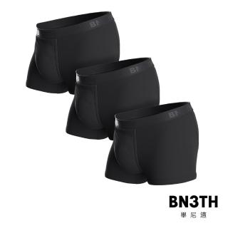 【BN3TH 畢尼適】BN3TH 經典貼身短版男四角褲三件組(瞬黑)