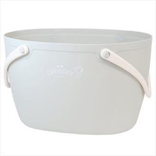 【小禮堂】Snoopy 軟式塑膠手提籃 - 灰款(平輸品)