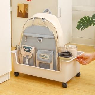 【MGSHOP】大容量桌下收納盒 可拆卸輪子(書包收納 包包收納 桌面收納)