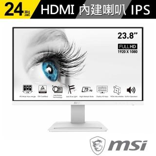 【MSI 微星】PRO MP243W 24型IPS商務螢幕(IPS/FHD/內建喇叭)