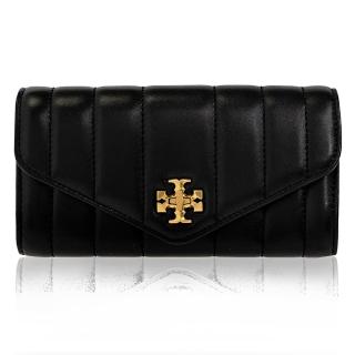 【TORY BURCH】KIRA Envelope 牛皮鏇釦信封長夾(經典黑)