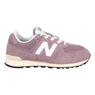 【NEW BALANCE】21.5-23CM_女大童復古慢跑鞋-WIDE-574系列 N字鞋 NB 藕紫白(GC574PV1)