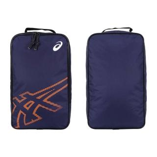 【asics 亞瑟士】鞋袋-台灣製 手提袋 鞋履收納 亞瑟士 丈青橘(3033B764-400)