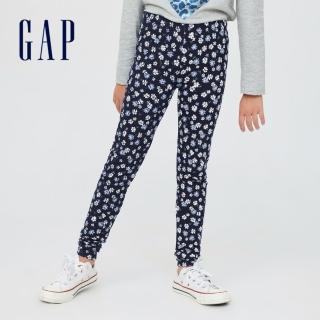 【GAP】女童 彈力針織褲運動褲(457444-藏藍色)