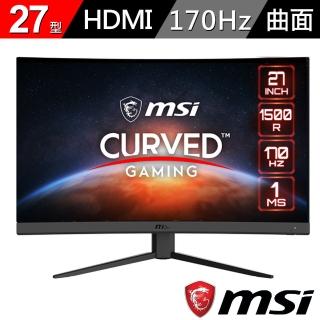 【MSI 微星】G27CQ4 E2 27型1500R曲面電競螢幕(2K/170Hz)