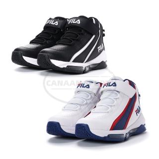 【FILA】KIDS 氣墊籃球鞋 童鞋 大童 休閒鞋 魔鬼氈 康特杯(3-B802W-011/3-B802W-123 兩色任選)