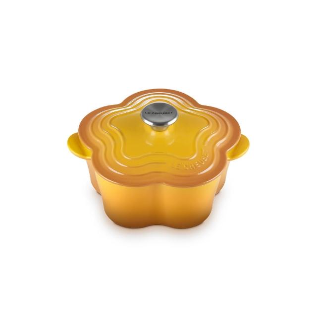 【Le Creuset】法製琺瑯鑄鐵鍋山茶花鍋20cm(甜心粉/杏桃黃 2色選1)
