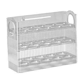 【Conalife】廚房美學升級自動翻轉雞蛋盒-1入(可裝30顆蛋) 