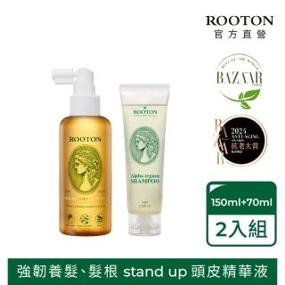 【ROOTON】官方直營 甦活植萃養髮液150ml+洗髮精70ml(強健豐盈髮根 髮根噴霧 頭皮水 頭皮精華 頭皮護理)