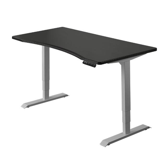 【FUNTE】Prime 4 旗艦款電動升降桌/三節式+ 150x80cm 弧度桌板 八色可選(辦公桌 電腦桌 工作桌)