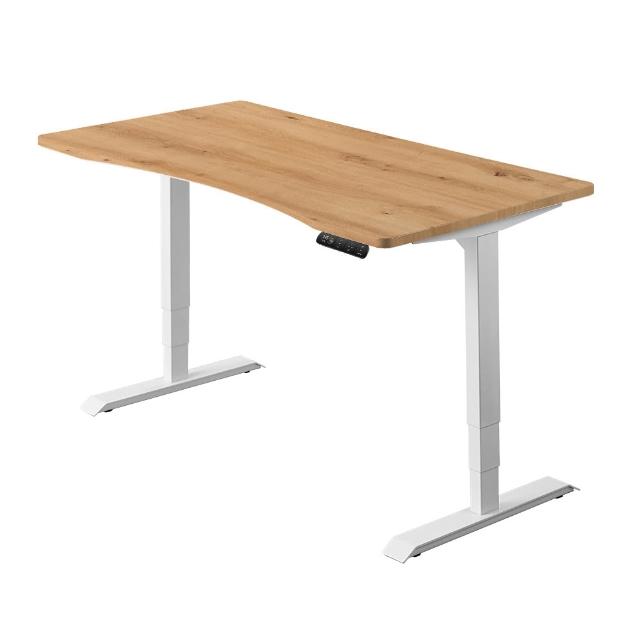 【FUNTE】Prime 4 旗艦款電動升降桌/三節式+ 150x80cm 弧度桌板 八色可選(辦公桌 電腦桌 工作桌)
