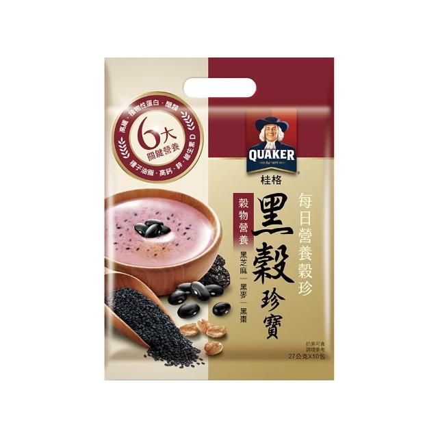 【QUAKER 桂格】每日營養穀珍麥片2袋(黑穀珍寶/核桃堅果-無糖/穀麥全餐-無糖/杏仁蓮子/鮮蔬野菇/鰹魚味噌)