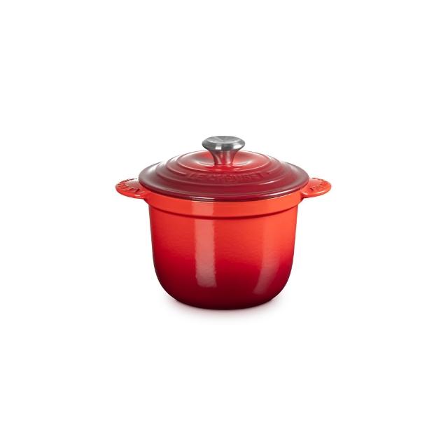 【Le Creuset】萬用窈窕琺瑯鑄鐵鍋 18(肉豆蔻/貝殼粉/櫻桃紅)