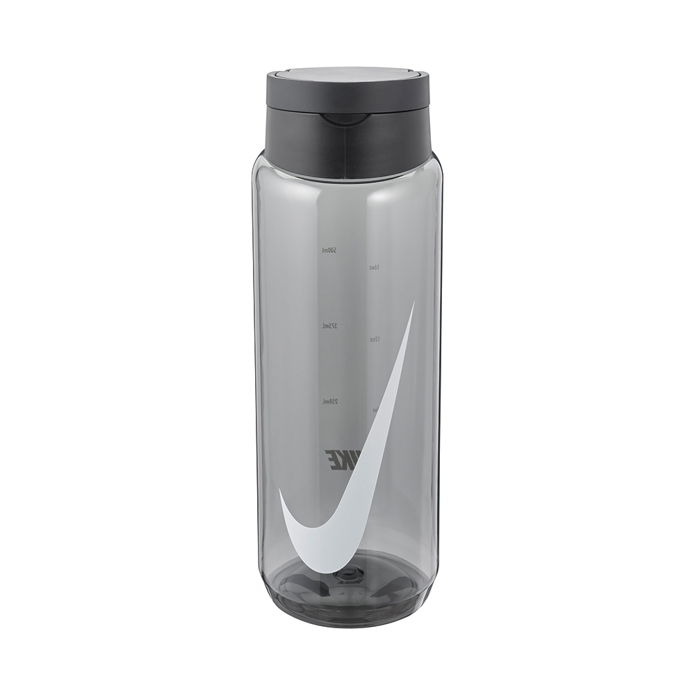 【NIKE 耐吉】水壺 登山 運動 單車 旋蓋式水壺 TR RECHARGE 24OZ 黑 N100431707224