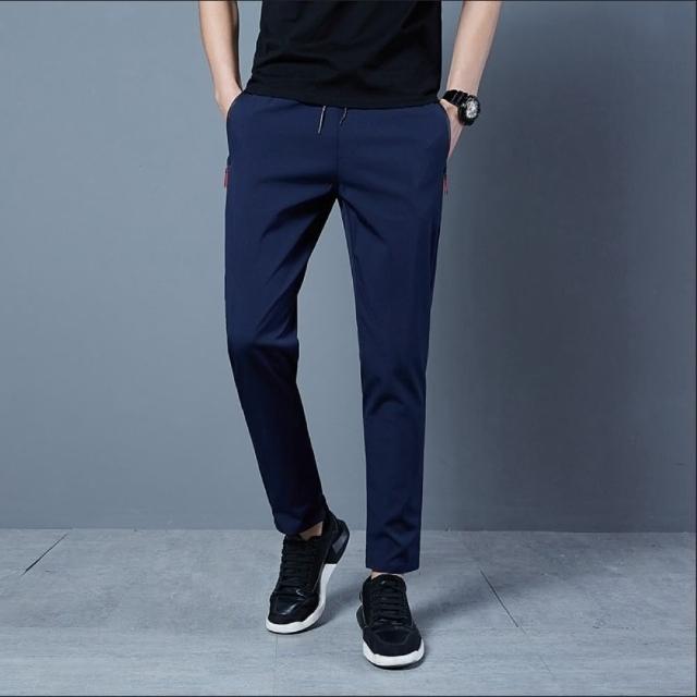 【JP服飾】M-5XL男生長褲 薄款休閒褲 速乾褲 素面長褲(男薄款長褲 素色長褲 8021)