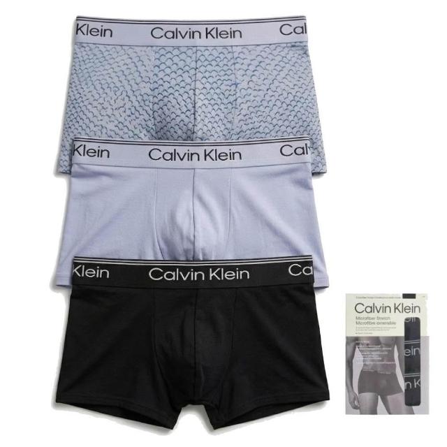 【CALVIN KLEIN】CK男內褲 超細纖維合身短版 低腰男四角內褲 3件組(CK內褲-多款任選)
