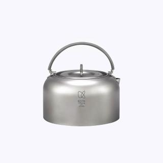 【Keith】鎧斯鈦燒水壺 1000ml / Ti3901(純鈦燒水壺 提梁壺 露營煮水壺 輕量熱水壺 鈦壺泡茶壺)