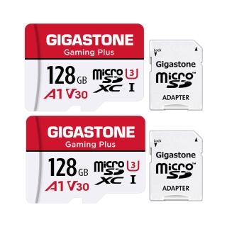 【Gigastone 立達國際】Gaming Plus microSDXC UHS-Ⅰ U3 A1V30 128GB遊戲專用記憶卡-2入組(Switch/GoPro)
