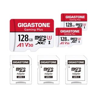 【Gigastone 立達國際】Gaming Plus microSDXC UHS-Ⅰ U3 A1V30 128GB遊戲專用記憶卡-3入組(Switch/GoPro)