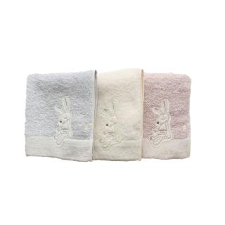 【KONTEX】日本今治無撚兔子方巾-3件組(100% 日本製)-25x25cm小毛巾手帕