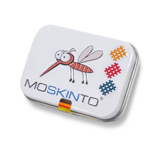 【MOSKINTO】魔法格醫療用貼布 三色鐵盒款(42貼/盒 未滅菌/蚊蟲叮咬/止癢/消腫)