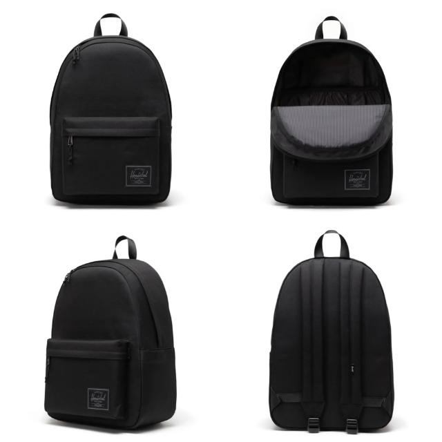 【Herschel】Classic XL 特大 黑色 全黑 帆布 防潑水 尼龍內裡 可放水壺 大容量 書包 男女