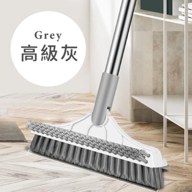 【ibuy+ 愛敗家】浴室地板清潔刷(三合一旋轉刷頭 浴室刷 地板刷 清潔刷 廁所清潔 廁所刷 刮水板 長柄刷)