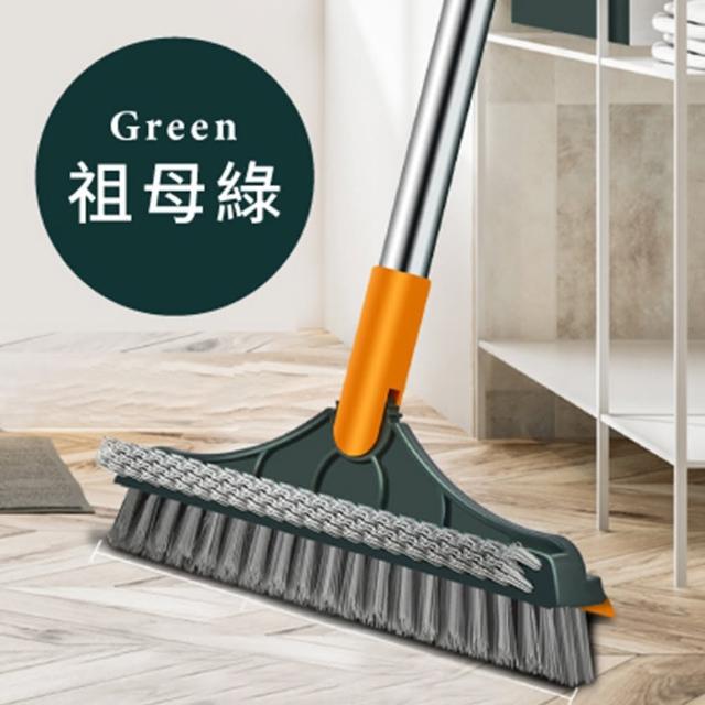 【ibuy+ 愛敗家】浴室地板清潔刷(三合一旋轉刷頭 浴室刷 地板刷 清潔刷 廁所清潔 廁所刷 刮水板 長柄刷)