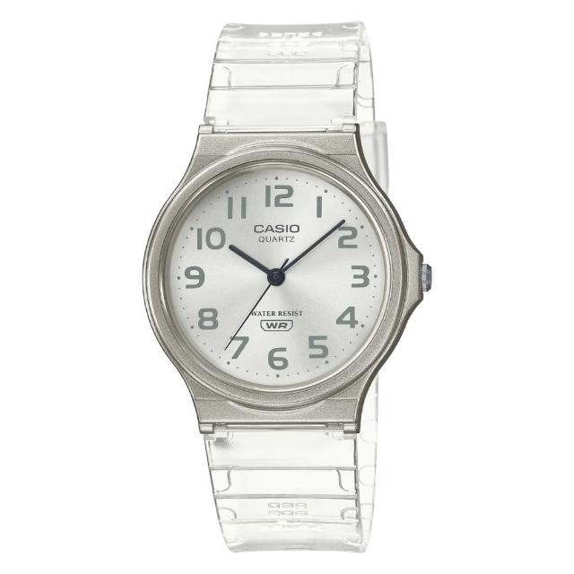 【CASIO 卡西歐】閃耀透明指針錶(MQ-24S)