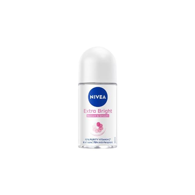 【NIVEA 妮維雅】止汗爽身乳液 亮白系列50mlx3入(長效美白/止汗滾珠)