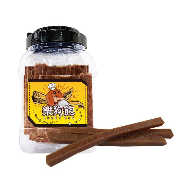 【Lucky Dog 樂狗飽】犬用機能肉乾條家庭號900g(雞肉乾/牛肉乾/寵物零食/狗零食)