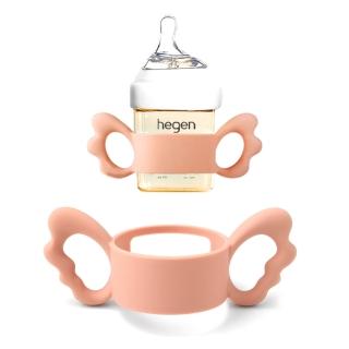 【寶寶喝】天使食品級矽膠奶瓶手柄套(寬口徑 防滑 可愛造型 安全無毒 握把 把手 幼兒輔助 嬰兒用品)