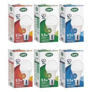 【KAO’S】6入節能標章極致光廣角型LED9.5W球泡(KA210-6)