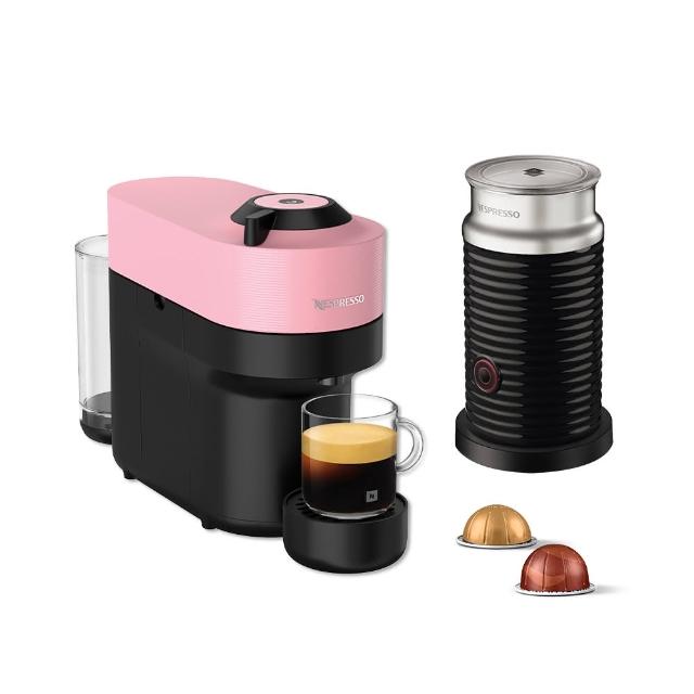 【Nespresso】Vertuo POP膠囊咖啡機奶泡機組合_多色任選 送禮 全自動咖啡機 美式咖啡機(瑞士頂級咖啡品牌)