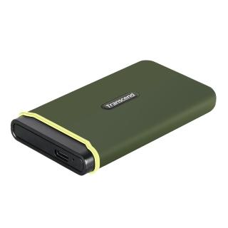 【Transcend 創見】ESD380C 500GB USB3.2/Type C 抗震雙介面 外接SSD行動固態硬碟 - 橄欖綠(TS500GESD380C)