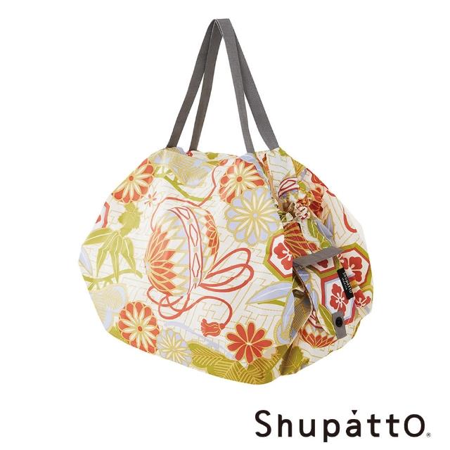 【SHUPATTO】官方直營燈籠型和風秒收環保啪啪包-中(多色/環保袋/秒收包/素色)