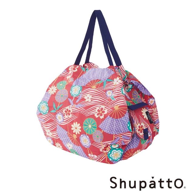 【SHUPATTO】官方直營燈籠型和風秒收環保啪啪包-中(多色/環保袋/秒收包/素色)