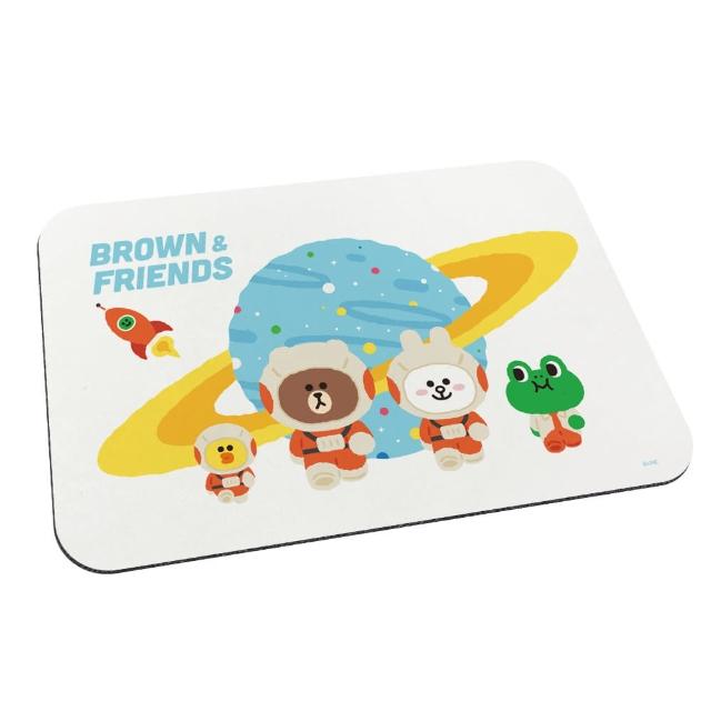【SONA森那家居】LINE FRIENDS 外太空系列 軟式珪藻土 吸水地墊 珪藻土 地墊 腳踏墊(60*40*0.5)