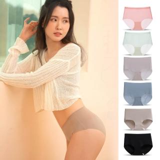 【蒂巴蕾】6件組-桑蠶絲抗菌無痕內褲 中腰/中低腰 10D冰絲/20D冰肌(植物系桑蠶絲 女 薄款 涼感內褲)