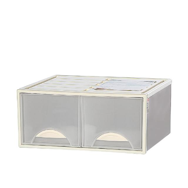 【KEYWAY 聯府】面寬51cm 雙抽式抽屜整理箱32L-2入(收納箱 置物箱 台灣製 K0982)
