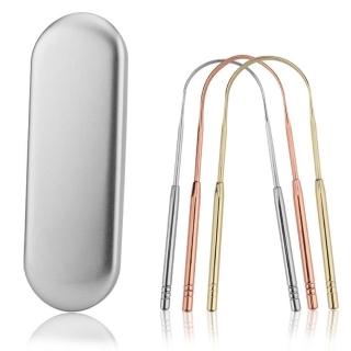 【BJ SHOP】2入組-不鏽鋼刮舌苔清潔器 收納刮舌頭工具除口臭 