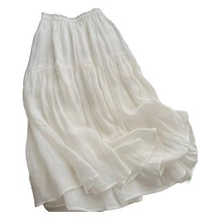 【巴黎精品】現貨+預購 女半身裙A字裙網紗裙中長裙百褶裙子大碼洋裝休閒大尺碼女裝(絲棉A字a1bs31)