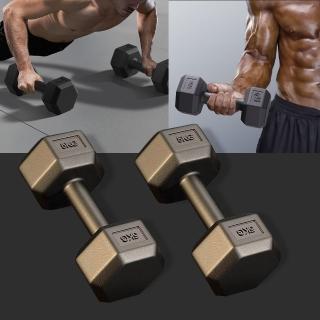 【小不記】六角啞鈴/5KG-2支入(六角啞鈴 環保啞鈴 防滑啞鈴 啞鈴 健身啞鈴 啞鈴組合 六角訓練啞鈴)