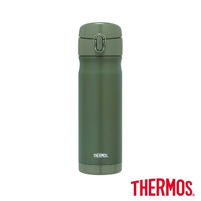 【THERMOS 膳魔師】買1送1_不鏽鋼彈蓋保溫瓶500ml+大口徑燜燒罐500ml(JEWC-501+JBN-501)